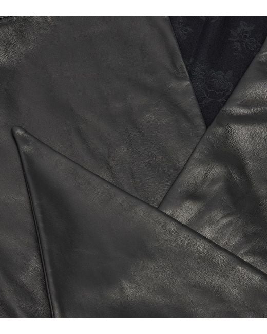 Magda Butrym Black Leather Scarf