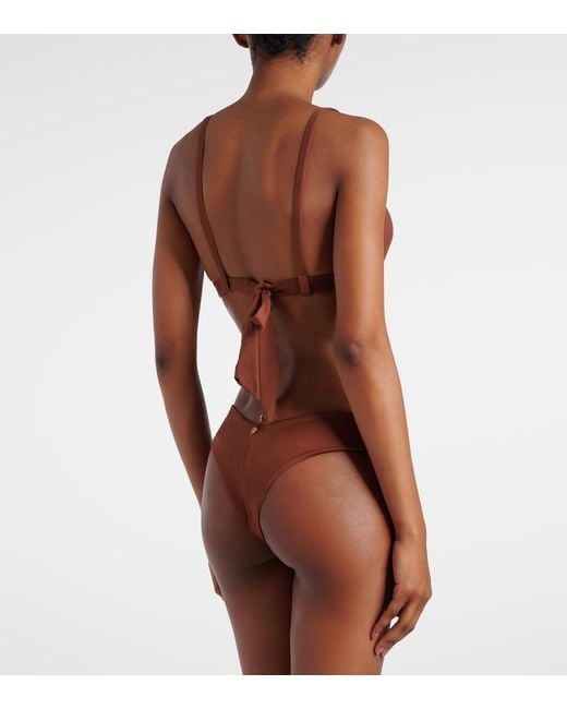 Max Mara Brown Abelia Bikini Top