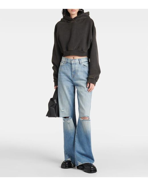 7 For All Mankind Blue High-Rise Wide-Leg Jeans Scout