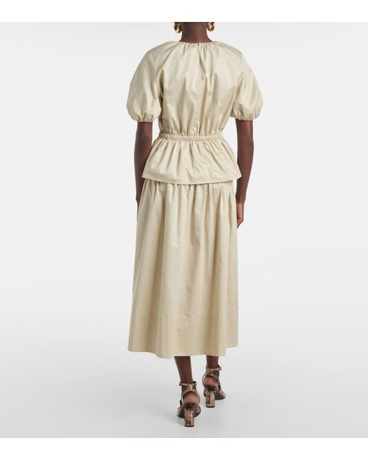 Joseph Natural Merlin Peplum Cotton Blouse