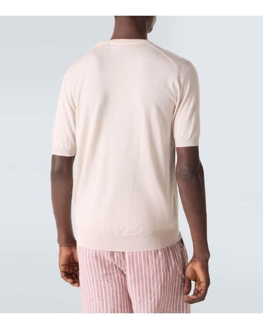 Fedeli Pink Cashmere And Silk Sweater for men
