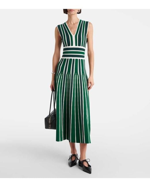 Max Mara Green Maxikleid Tallone Aus Strick