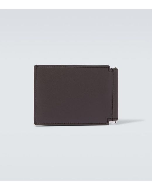 Brunello Cucinelli Brown Logo Debossed Leather Wallet for men