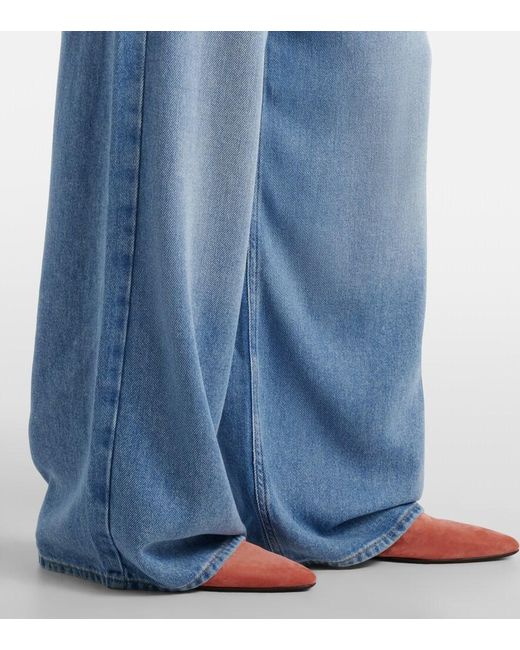 Agolde Blue Shaw Wide-Leg Jeans