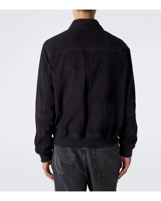 Arma Blue Tomme Reversible Suede Blouson Jacket for men