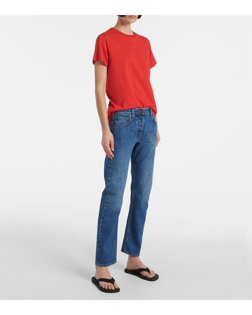 Jean Slim Riaco A Taille Mi-Haute The Row en coloris Blue