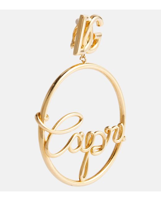 Boucles d'oreilles Capri DG Dolce & Gabbana en coloris Metallic