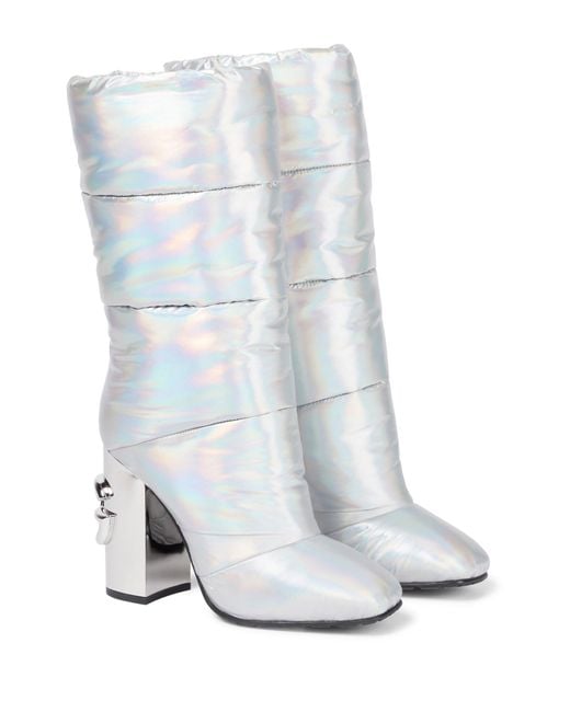 Dolce & Gabbana Metallic Jackie Quilted Boots