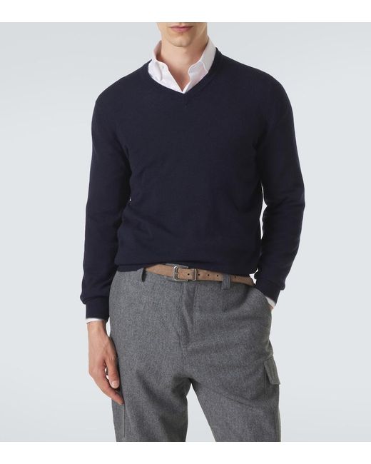 Pullover di Brunello Cucinelli in Blue da Uomo