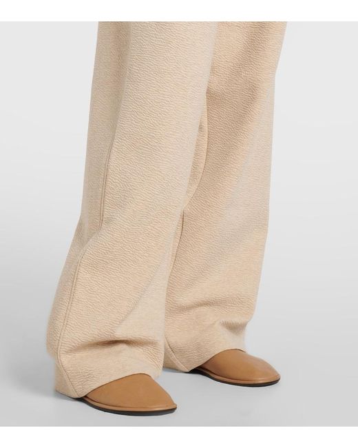 Proenza Schouler Natural Label Tristan Cloque Wide-Leg Pants
