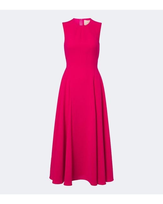 Roksanda Pink Kora Crepe Midi Dress