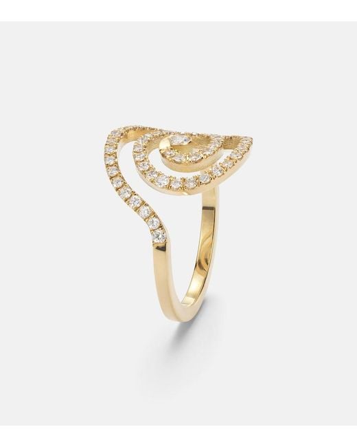 Ileana Makri White Spira 18Kt Ring With Diamonds