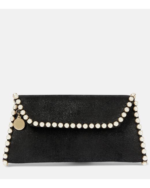 Stella McCartney Black Falabella Embellished Clutch Bag