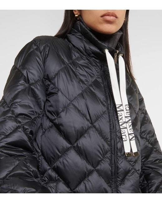 Max Mara Black The Cube Trea Quilted Down Jacket