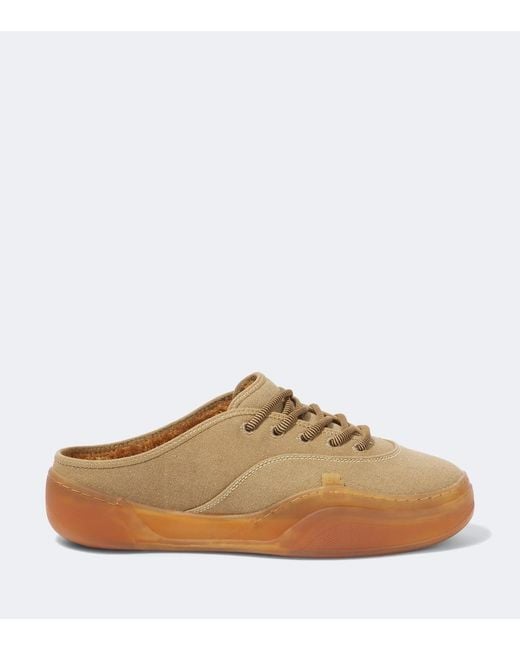 ERL Brown Canvas Mules for men