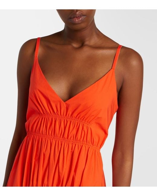 Proenza Schouler Orange Label Michelyn Cotton-Blend Maxi Dress