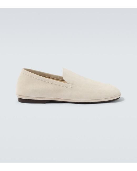 Lemaire White Outdoor Suede Slip-On Shoes for men