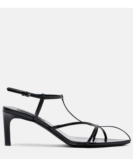 Jil Sander Black Cage Leather Sandals