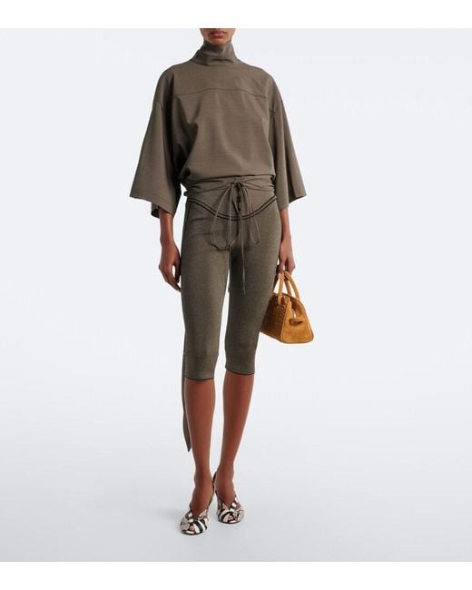 Jacquemus Brown Havana Tie-Detail Wool Top