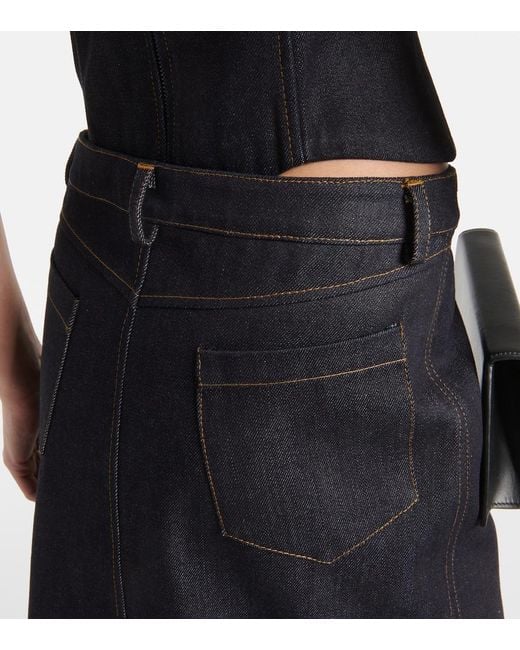 AYA MUSE Black Alis Denim Maxi Skirt