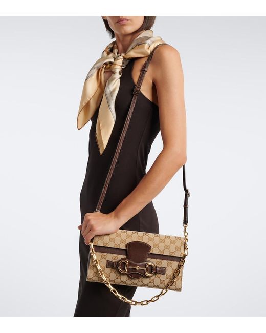Gucci Metallic Horsebit Ristretto Medium Shoulder Bag