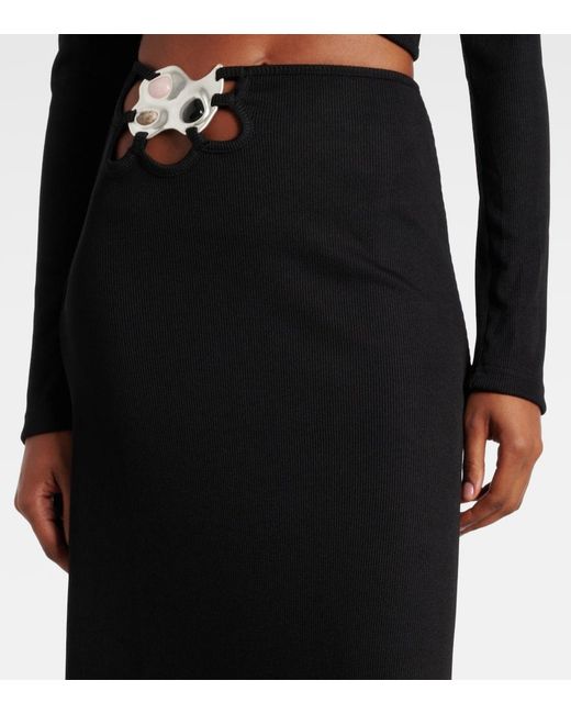 Christopher Esber Black Trio Stone Maxi Skirt