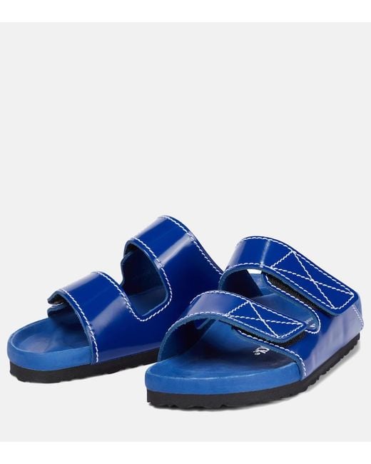 Proenza Schouler Blue X Birkenstock Leather Slides