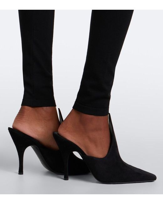 Alaïa Black Suede Mules