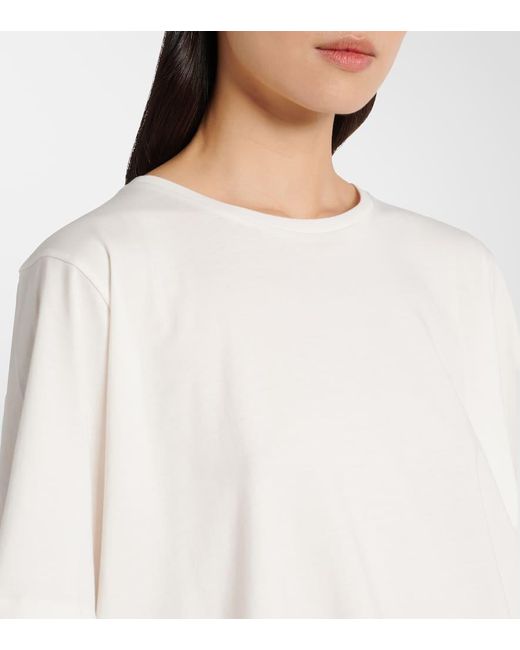 Totême White Oversized Cotton Jersey T-Shirt