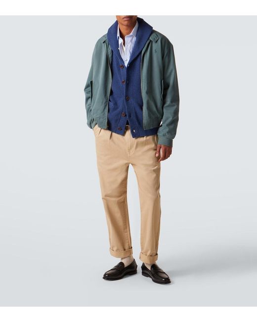 Polo Ralph Lauren Blue Wool And Cashmere Cardigan for men