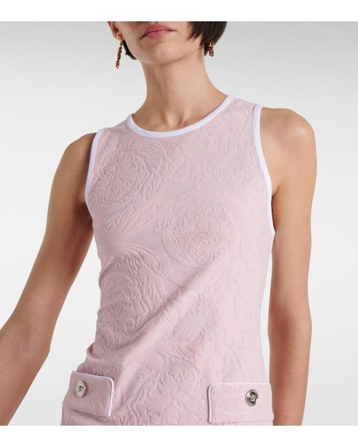 Robe Embossee Versace en coloris Pink