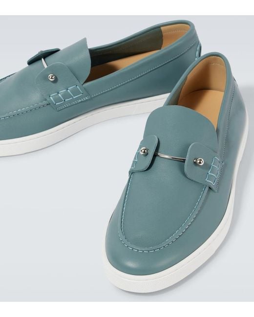 Christian Louboutin Slip-Ons Chambeliboat Aus Leder in Blue für Herren