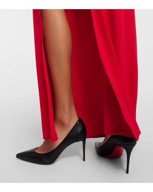 Christian Louboutin Sporty Kate 85 Black Leather Pumps