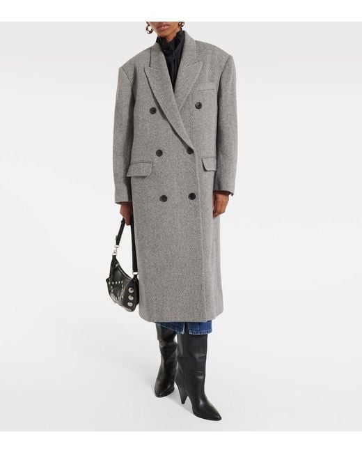 Isabel Marant Gray Wool Coat 'Lexana'