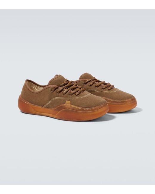 ERL Brown Canvas Low-Top Sneakers for men
