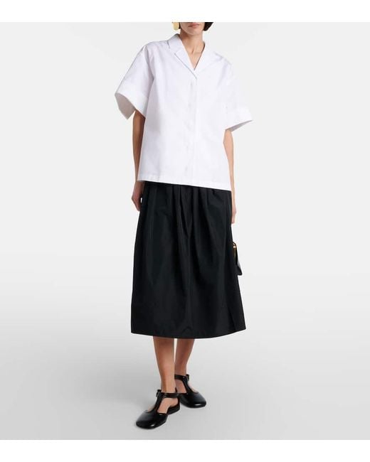 Jil Sander Black Mary-Jane-Ballerinas Aus Leder