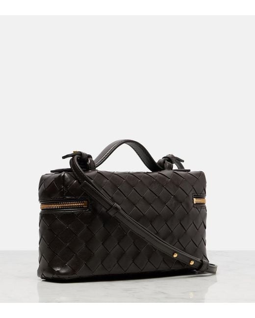 Bottega Veneta Black Bang Bang Intrecciato Leather Vanity Bag
