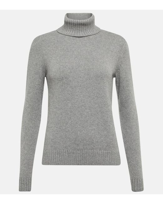 Loro Piana Gray Parksville Cashmere Turtleneck Sweater