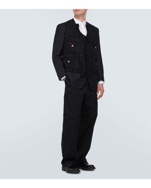 X Brooks Brothers blazer de lana Junya Watanabe de hombre de color Black