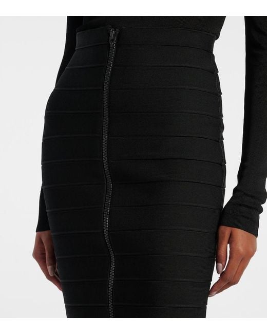 Self-Portrait Black X Christopher Kane Lace-Trimmed Midi Skirt