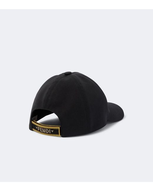 Fendi Black Cotton Baseball Cap for men