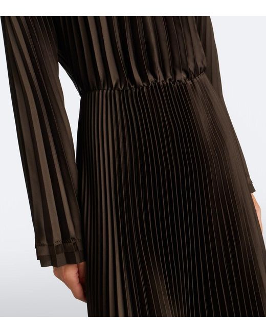 Vince Black Pleated Midi Dress