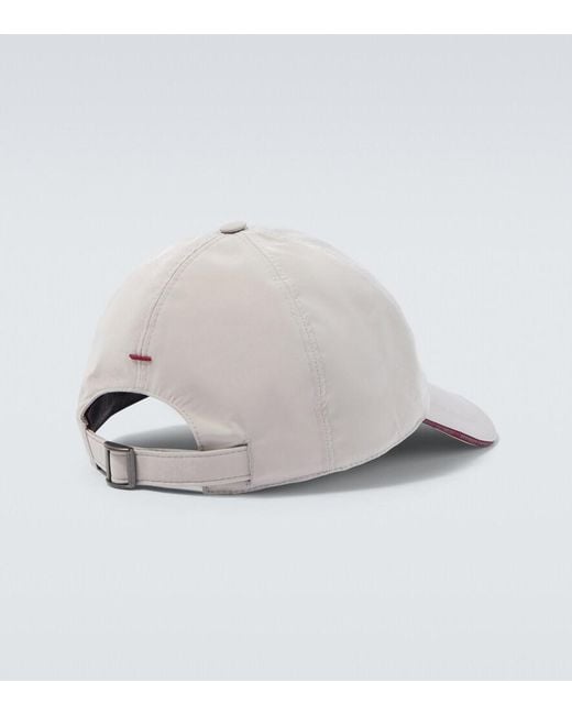 Brunello Cucinelli Bestickte Baseballcap in White für Herren