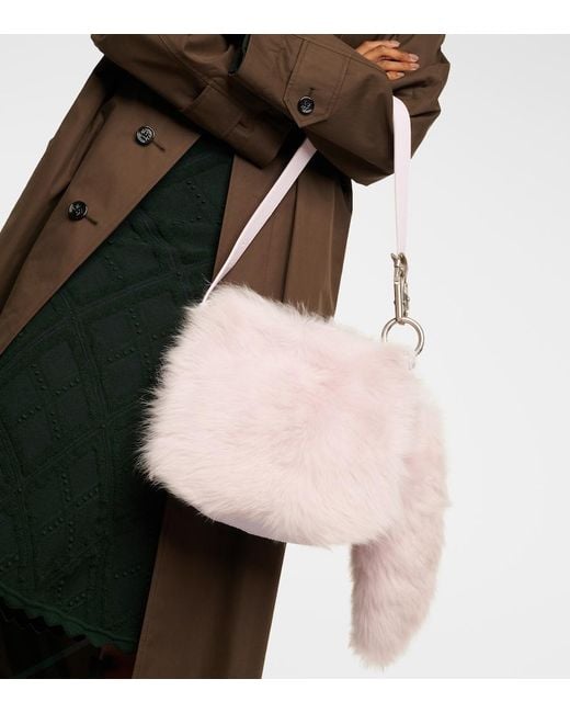 Burberry Purple Knight Small Leather Crossbody Bag