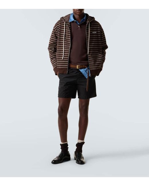 Miu Miu Polohemd Aus Baumwolle in Brown für Herren