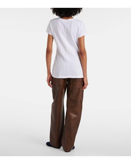 Velvet White Odelia Cotton T-Shirt