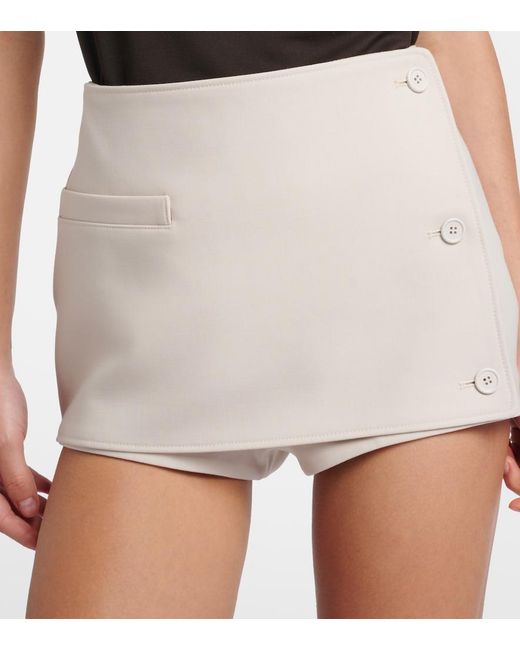 Courreges Natural Logo Skort