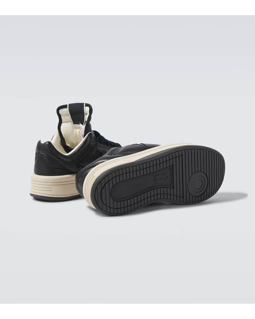 X Converse Zapatillas De Piel Rick Owens de hombre de color Black