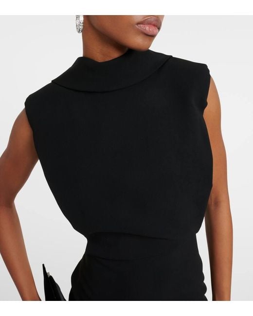 Roland Mouret Black Midikleid Aus Cady