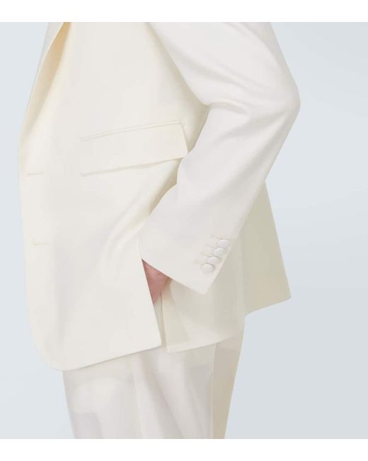 Blazer monopetto in lana di Dolce & Gabbana in White da Uomo